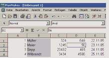 Datensicherheit Tabellenkalkulation